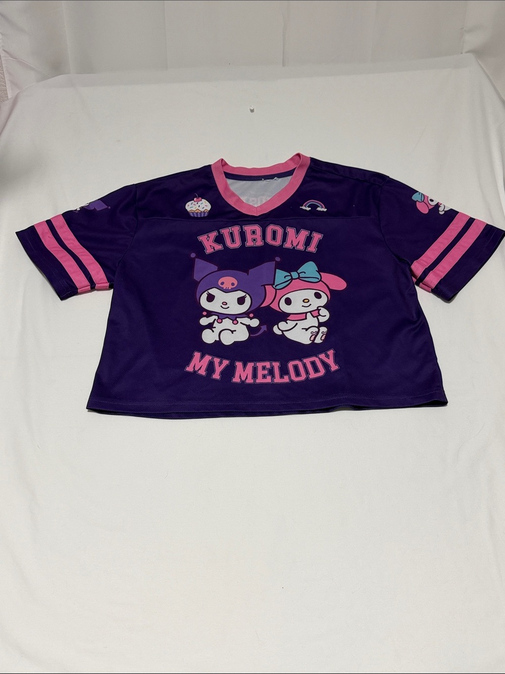 Sanrio W XXS Kuromi & My Melody Best Friends Football Style Crop Jersey